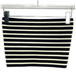 Aritzia Babaton L Black Essamba Tube Top Striped Strapless Bodycon